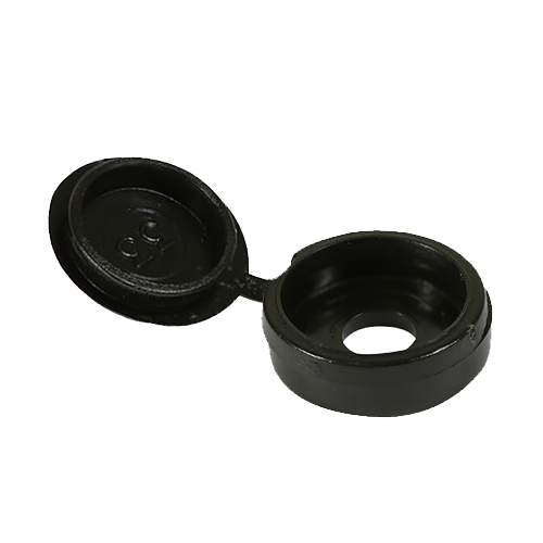 Black Hinged Screw Cover Caps (6-8 guage)