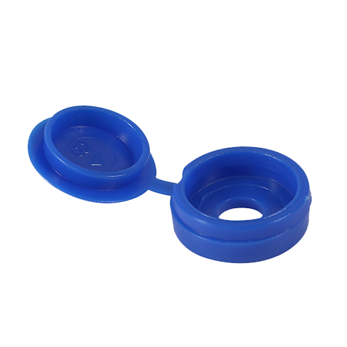 Blue Hinged Screw Cover Caps (6-8 guage)