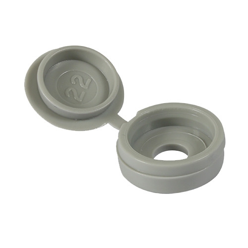 Light Grey Hinged Screw Cover Caps (6-8 guage)
