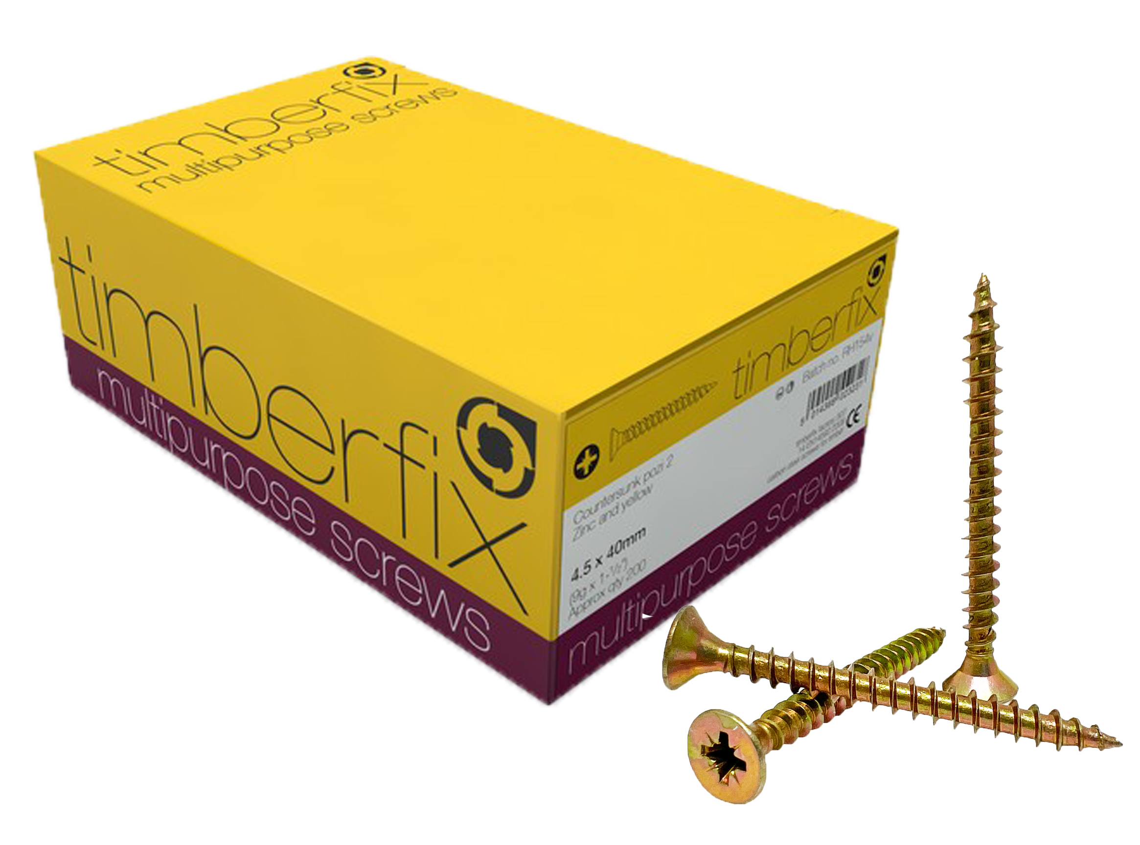 6.0 x 80mm Timberfix Multipurpose Screws - Box of 100