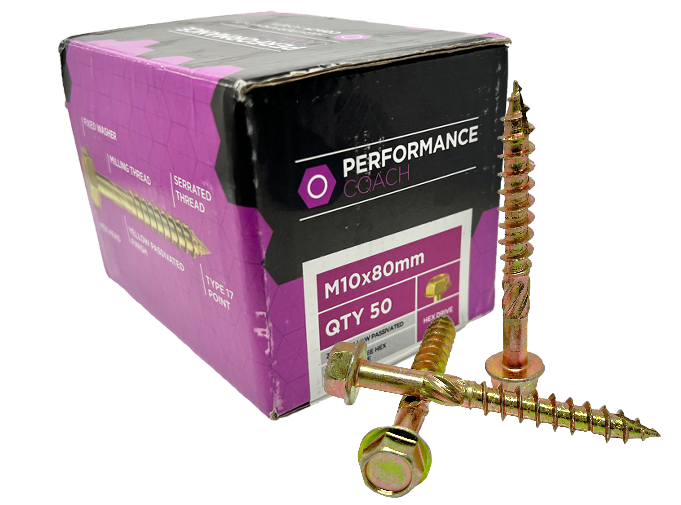 12.0 x 160mm Performance Coach Screws - Box of 25