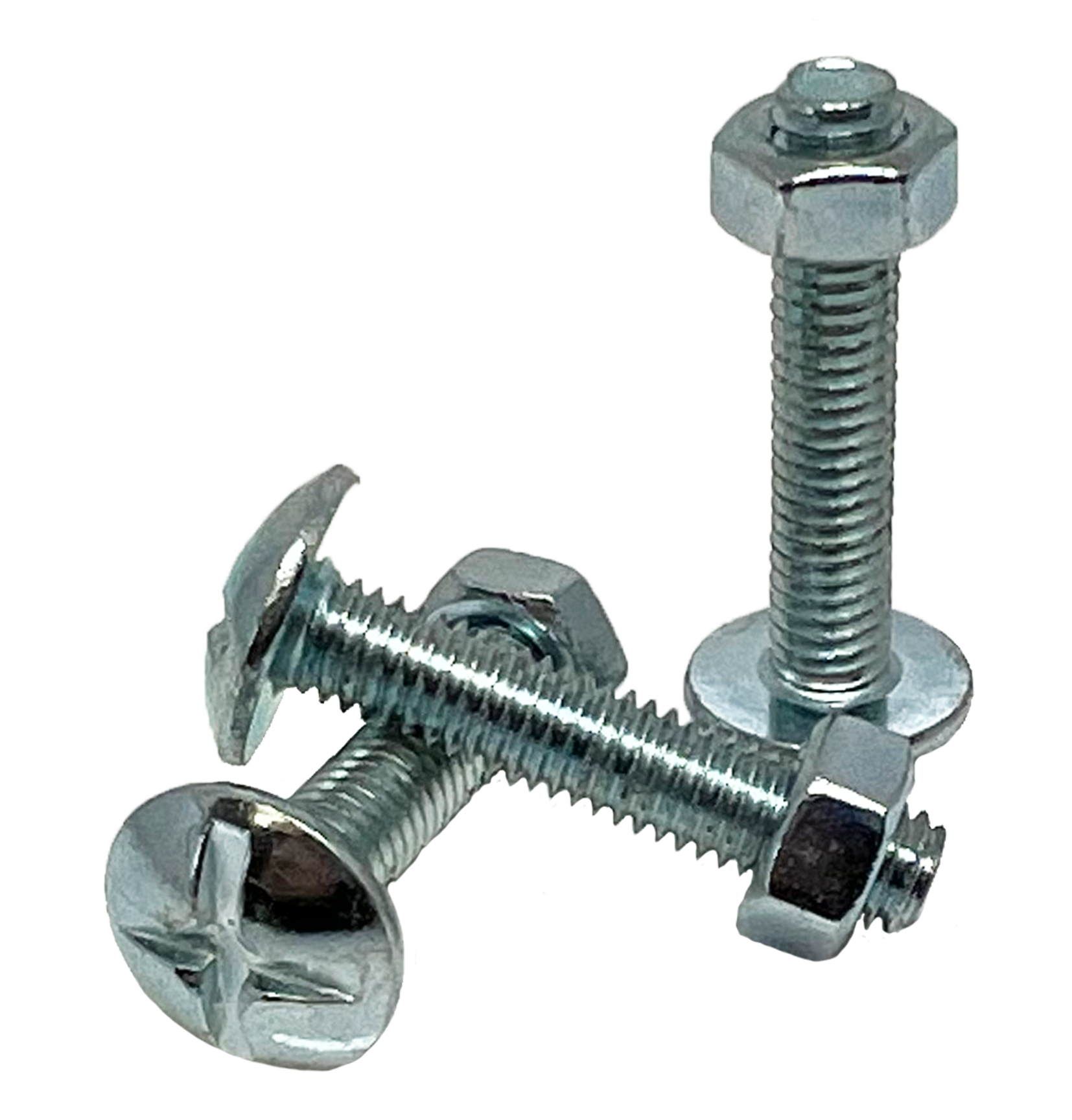 M10 (10mm) Roofing Bolts & Hex Nuts Zinc Plated