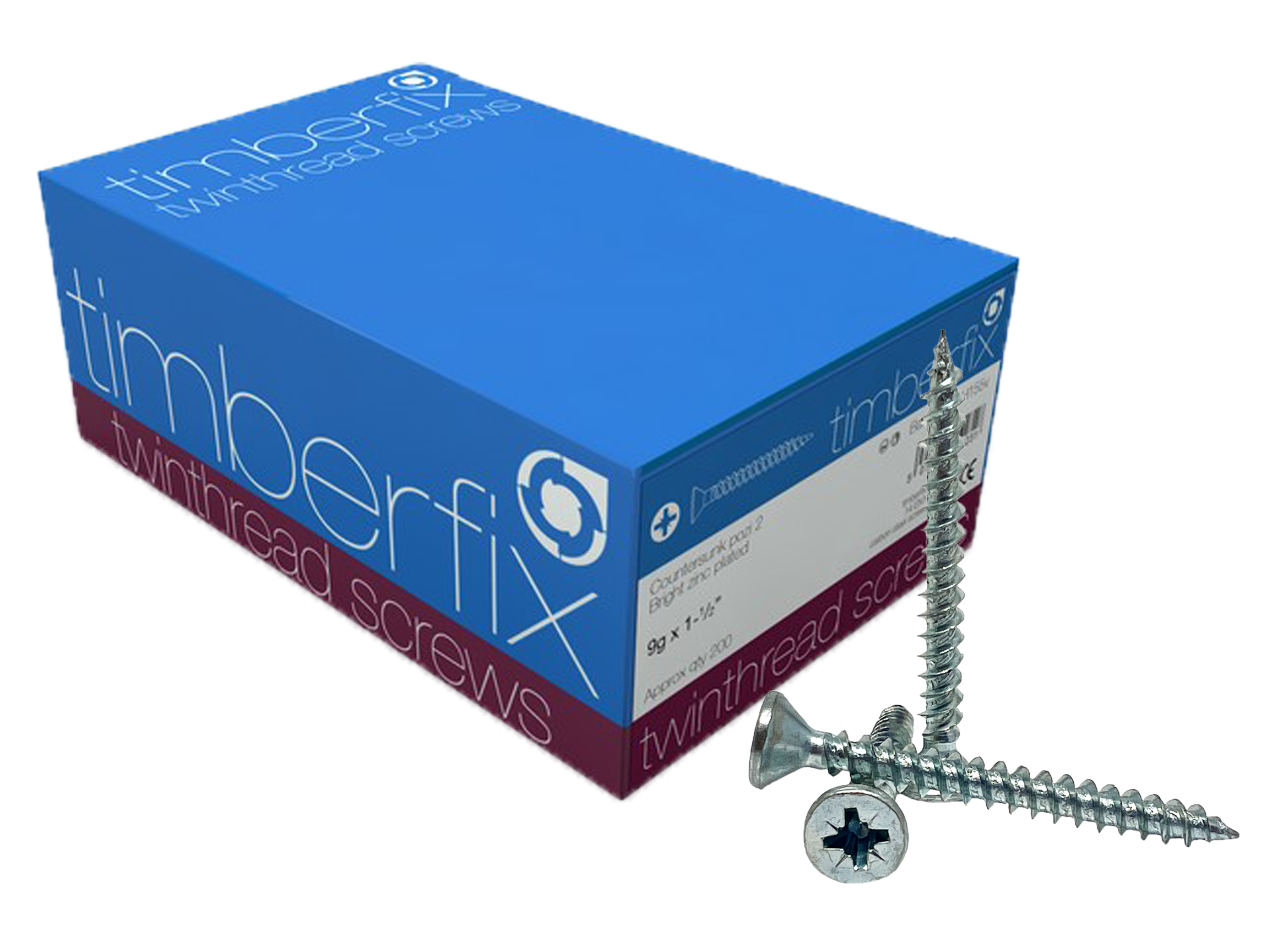 8 x 5/8" Timberfix Twinthread Woodscrews - Box of 200