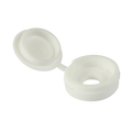 White Hinged Screw Cover Caps (6-8 guage)